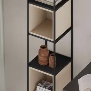 Knižnica Houseland Vale Mini čierna/pieskovcová
