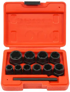 VERKE Sada hlavíc na poškodené matice 3/8´´ 9-19mm