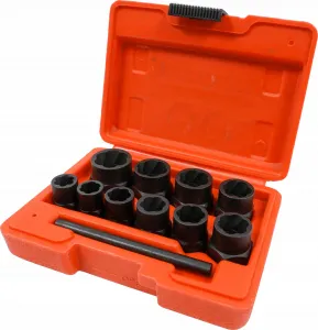 VERKE Sada hlavíc na poškodené matice 3/8´´ 9-19mm