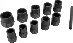 VERKE Sada hlavíc na poškodené matice 3/8´´ 9-19mm
