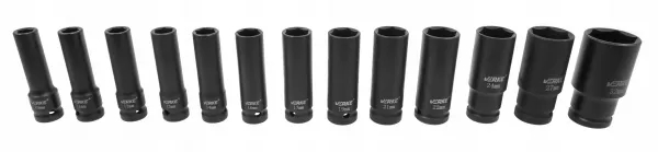 VERKE Sada rázových nadstavcov 1/2" 10-32 mm dlhé