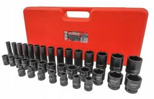VERKE Sada rázových nadstavcov 1/2" 8-32mm 35 dielna
