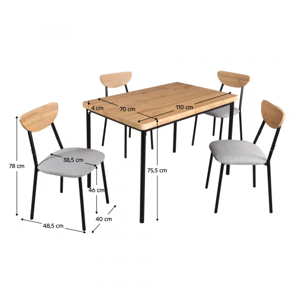 Jedálenský set 4+1 MADIO Tempo Kondela