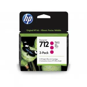 HP 712 3ED78A purpurová (magenta) 3ks originálna cartridge