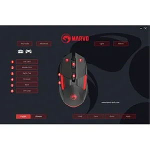 Marvo Myš M291, 6400DPI, optika, 6tl., drátová USB, černá, herní, podsvícená
