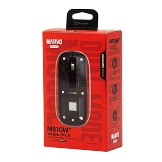 Myš bezdrátová, Marvo PRISM B10  Black M810W BK, černá, optická, 1600DPI
