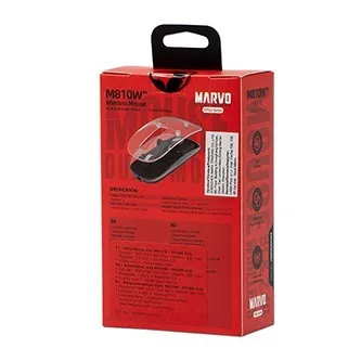 Myš bezdrátová, Marvo PRISM B10  Black M810W BK, černá, optická, 1600DPI