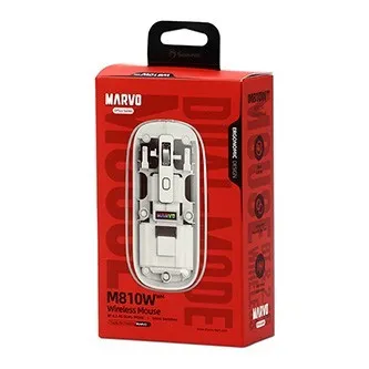 Myš bezdrátová, Marvo PRISM B10 White M810W WH, bílá, optická, 1600DPI