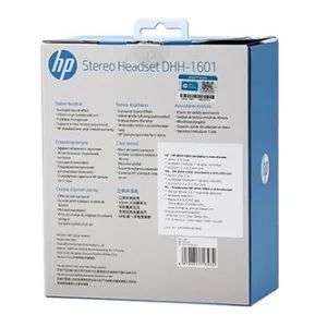 HP DHH-1601 sluchátka s mikrofonem 194S2AA, ovládání hlasitosti, černá, klasická typ 2x 3.5 mm jack