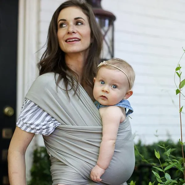 BOBA Nosič detí / šatka Wrap Serenity - Light Grey