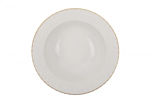 Hermia Porcelánová sada 24 ks talířů Whitie bílá/zlatá