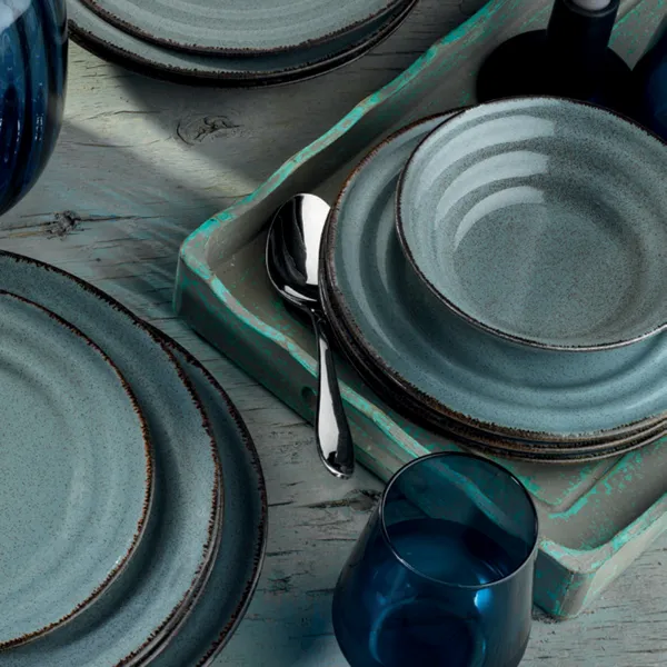 Hermia Porcelánová sada 24 ks talířů DoubleBlue modrá