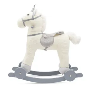 Hojdacia hračka s melódiou a kolieskami Unicorn Baby Mix biela
