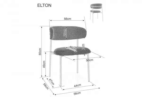 Signal Jedálenská stolička ELTON | béžová