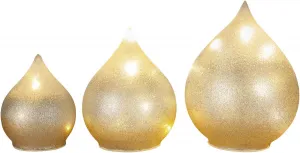 Weltbild LED Skleněné dekorace Glitter, sada 3 ks