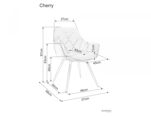 Signal Jídelní křeslo Cherry Bjorn hořčicově žluté