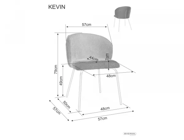 Signal Jídelní židle Kevin šedá