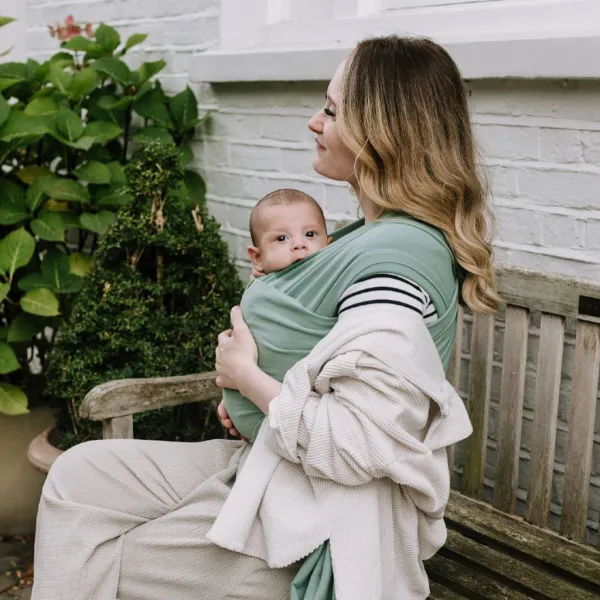 BOBA Nosič detí / šatka Classic Wrap - Sage Green