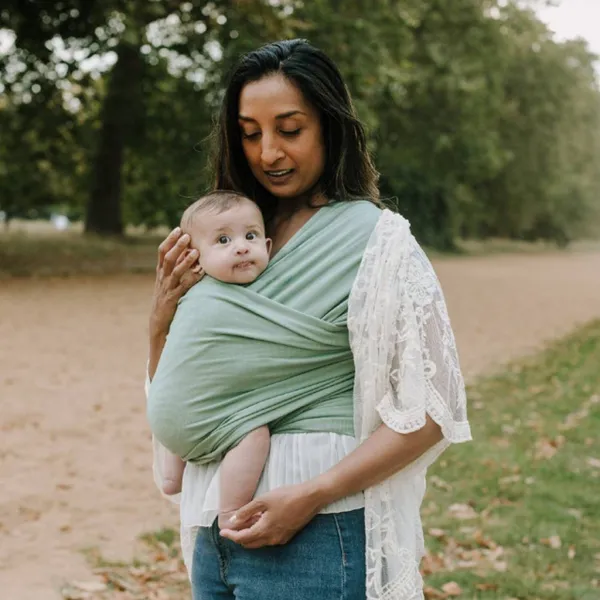 BOBA Nosič detí / šatka Classic Wrap - Sage Green
