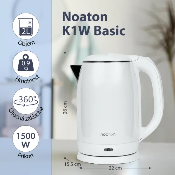 Noaton K1W Basic, rychlovarná kanvice