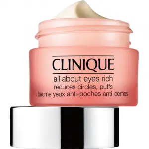 Clinique All About Eyes™ Rich hydratačný očný krém proti opuchom a tmavým kruhom 15 ml