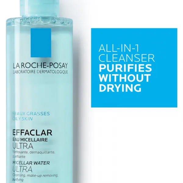 La Roche-Posay Effaclar Ultra čistiaca micelárna voda pre problematickú pleť, akné 200 ml