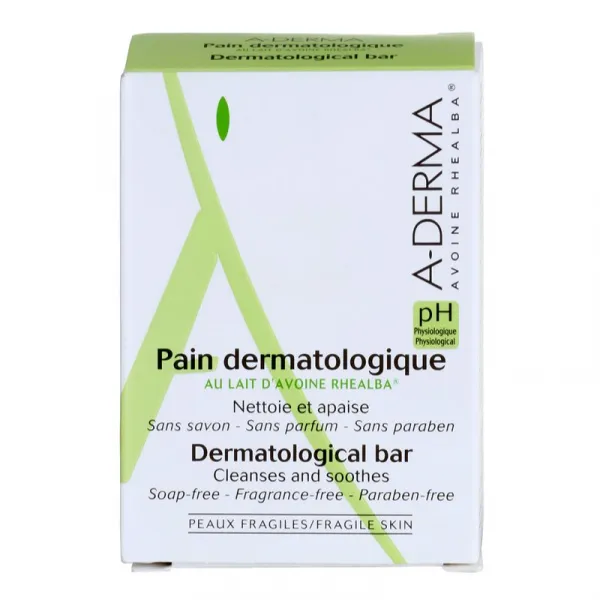 A-Derma Essentials Dermatological Bar dermatologická umývacia kocka pre citlivú a podráždenú pokožku 100 g