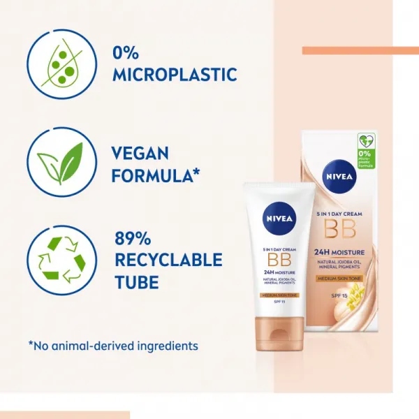Nivea BB Cream denný krém odtieň Medium 50 ml