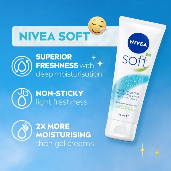 Nivea Soft hydratačný krém 75 ml