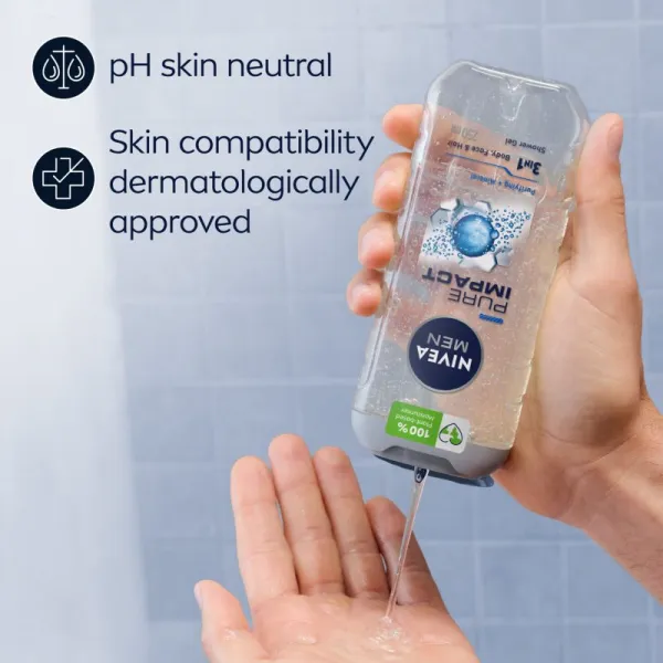 Nivea Men Pure Impact sprchový gél pre mužov 250 ml