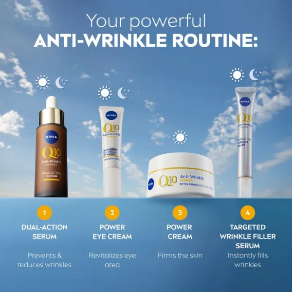 NIVEA Q10 Power spevňujúci očný krém proti vráskam 15 ml