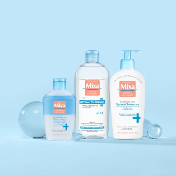 MIXA Optimal Tolerance dvojzložkový odličovač očí 125 ml