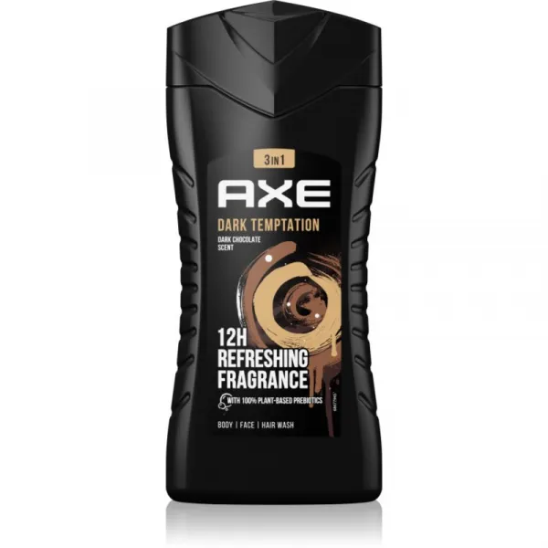 Axe Dark Temptation sprchovací gél 3 v 1 na telo, vlasy a tvár 250 ml