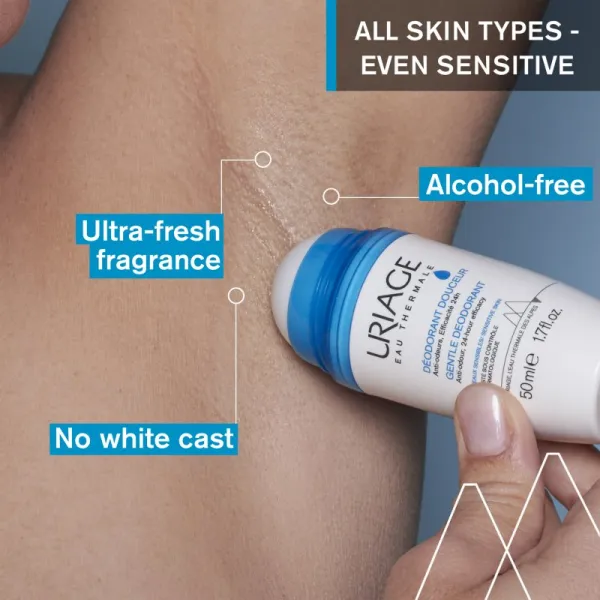 Uriage Hygiène Gentle Deodorant jemný dezodorant roll-on bez obsahu hliníka 50 ml