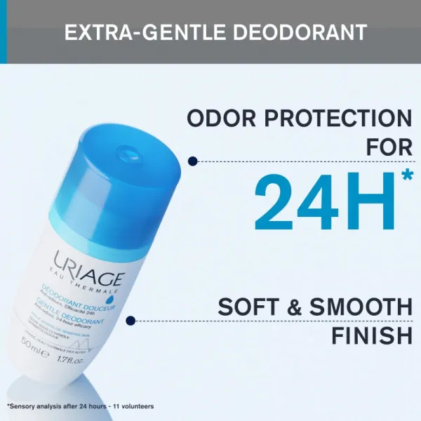 Uriage Hygiène Gentle Deodorant jemný dezodorant roll-on bez obsahu hliníka 50 ml