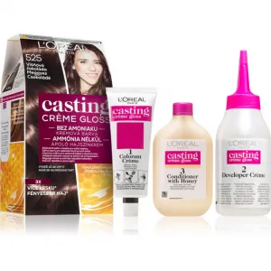 L'Oréal Paris Casting Creme Gloss, semipermanentná farba 525 VIŠŇOVÁ ČOKOLÁDA, 48 +72 +60 ml