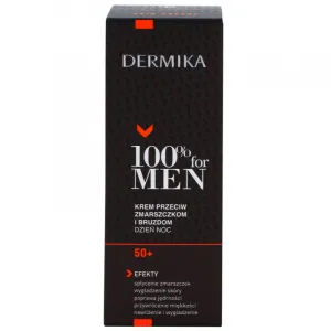 Dermika 100% for Men krém proti hlbokým vráskam 50+ 50 ml