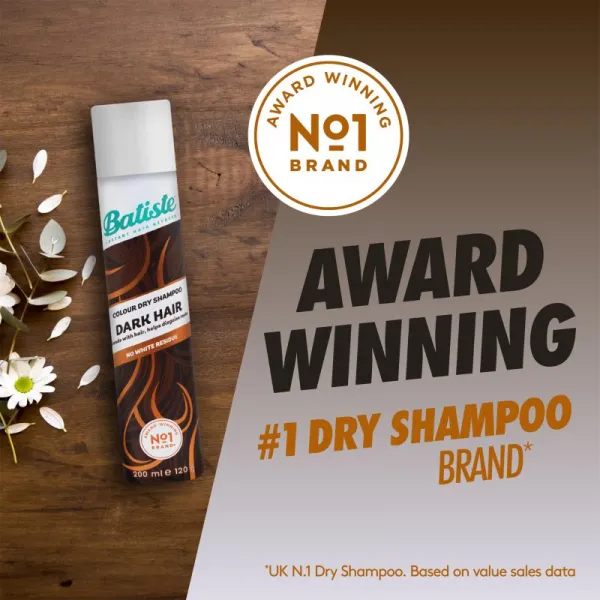 Batiste Hint of Colour Dark Hair suchý šampón pre hnedé a tmavé odtiene vlasov 200 ml