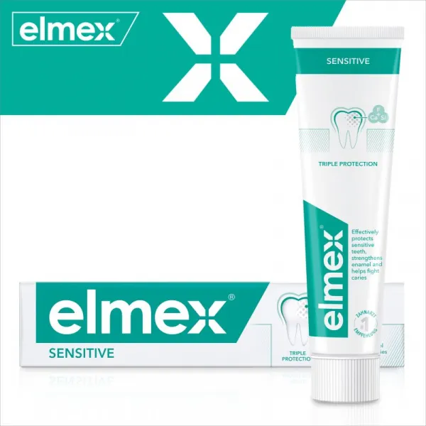 Elmex Sensitive pasta pre citlivé zuby 3x75 ml