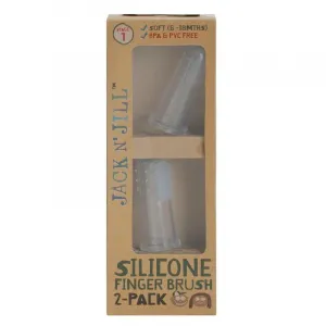 Jack N’ Jill Silicone detská zubná kefka na prst soft 6-18 mesiacov 2 ks