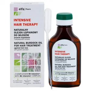 Elfa Pharm Intensive Cosmetic Intensive Hair Therapy Natural Burdock Oil For Hair Treatment olej proti padaniu vlasov s rastovým aktivátorom 100 ml