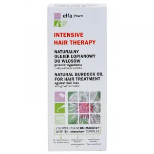 Elfa Pharm Intensive Cosmetic Intensive Hair Therapy Natural Burdock Oil For Hair Treatment olej proti padaniu vlasov s rastovým aktivátorom 100 ml