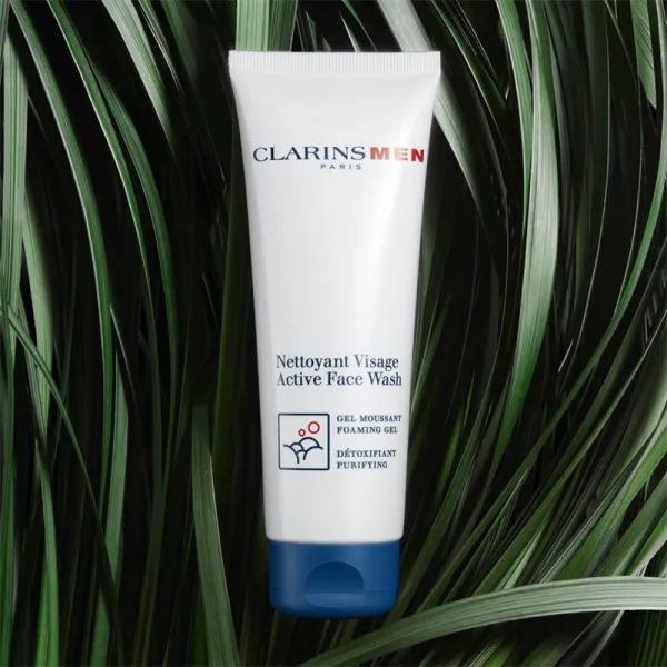 Clarins Men Active Face Wash čiastiaci penivý gél pre mužov 125 ml
