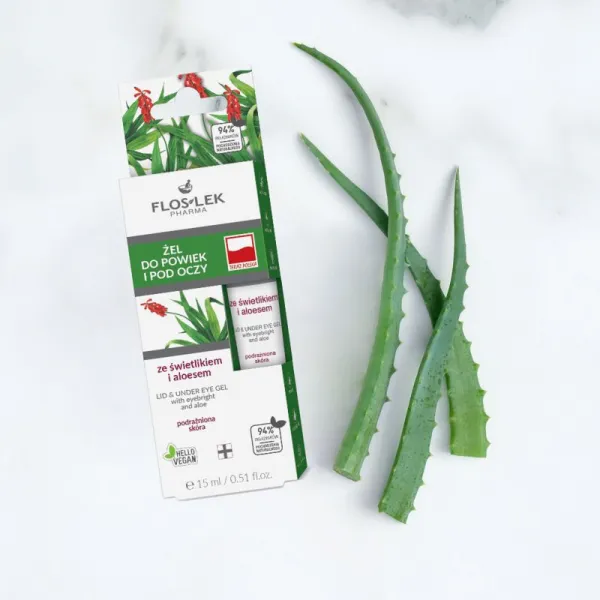 FlosLek Pharma Eye Care gél na očné okolie s očiankou a aloe vera 15 ml