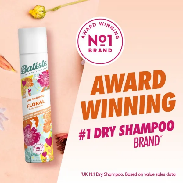 Batiste Floral Lively Blossoms suchý šampón pre všetky typy vlasov 200 ml