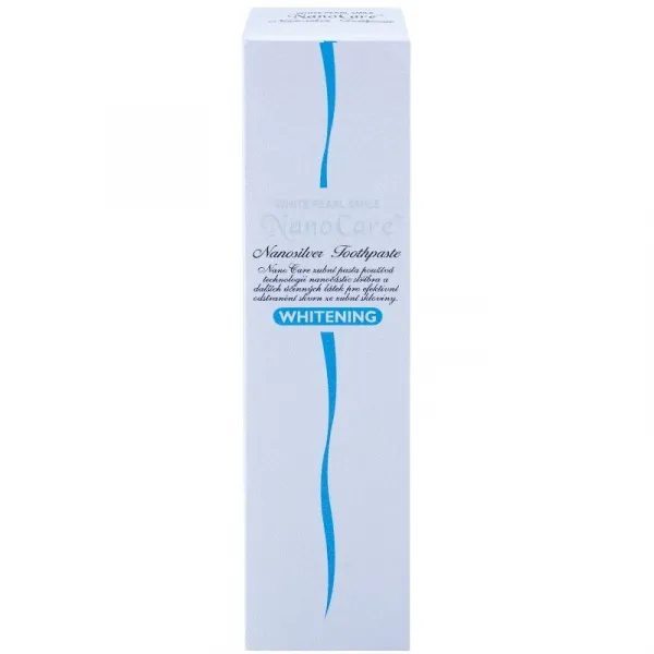White Pearl NanoCare Whitening zubná pasta s nanočasticami striebra proti škvrnám na zubnej sklovine 100 g