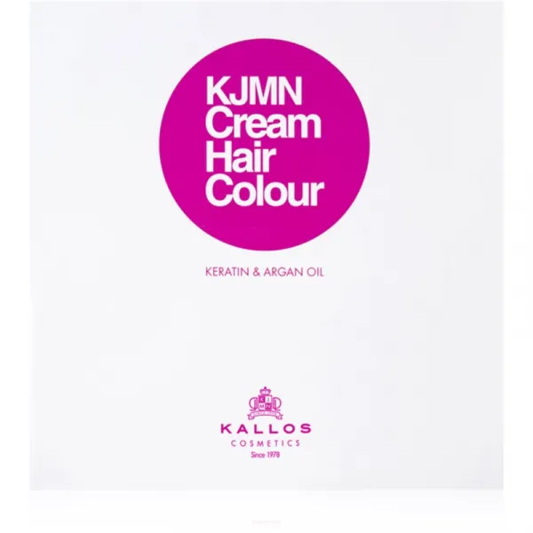 Kallos KJMN Professional Cream Hair Colour Keratin & Argan Oil farba na vlasy s keratínom a argánovým olejom odtieň 7.1 Medium Ash Blond 100 ml