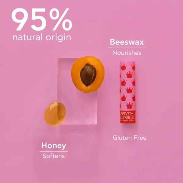 Apivita Lip Care Bee Princess hydratačný balzam na pery 4.4 g