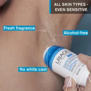 Uriage Hygiène Power3 Deodorant dezodorant roll-on proti bielym a žltým škvrnám 50 ml
