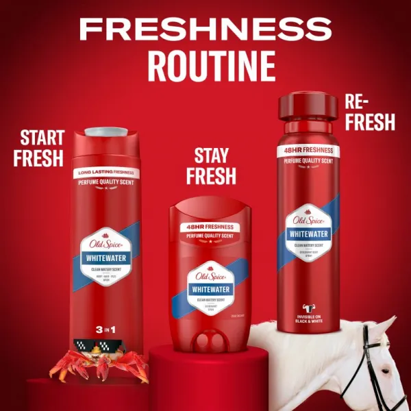 Old Spice Whitewater 3V1 Sprchový Gél A Šampón Pre Mužov 400ml 1ks